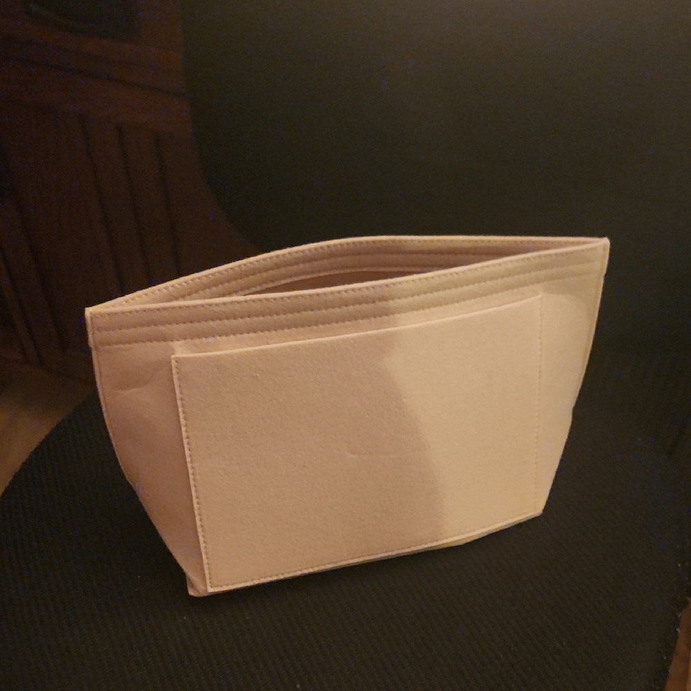 NWOT Beige Canvas Pouch For Inside Purse
